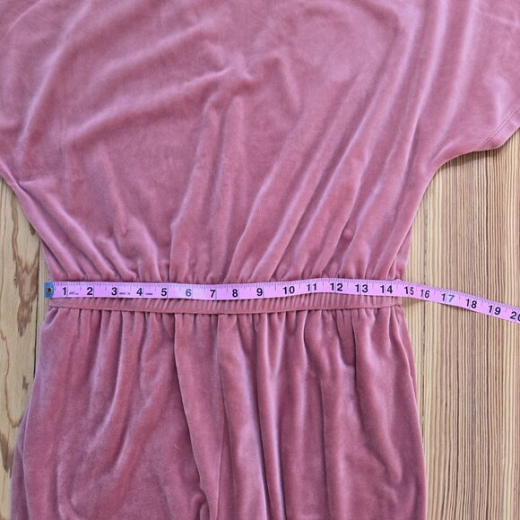 Anthropologie Velvet Jumpsuit, Pink, Mauve, Soft Girl, Feminine, Loungewear S - Picture 5 of 9